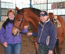 Debby with Ryuma Hirata, Japanese Olympic Rider